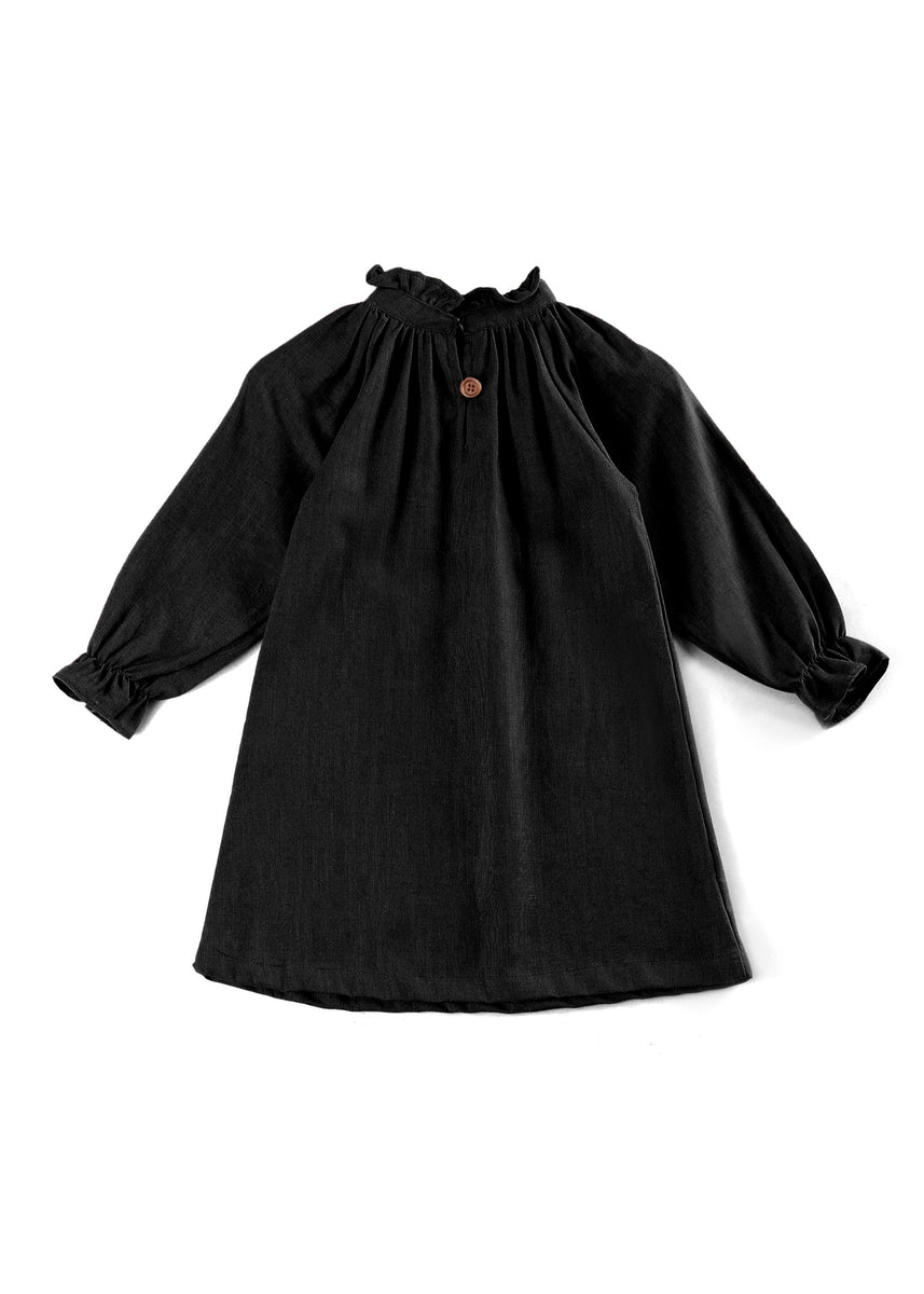 Infant/Toddler Victorian Baby Dress in Black | Goth Spooky Kids Bun In The Coven Infant/Toddler Victorian Baby Dress in Black | Goth Spooky Kids Bun In The Coven