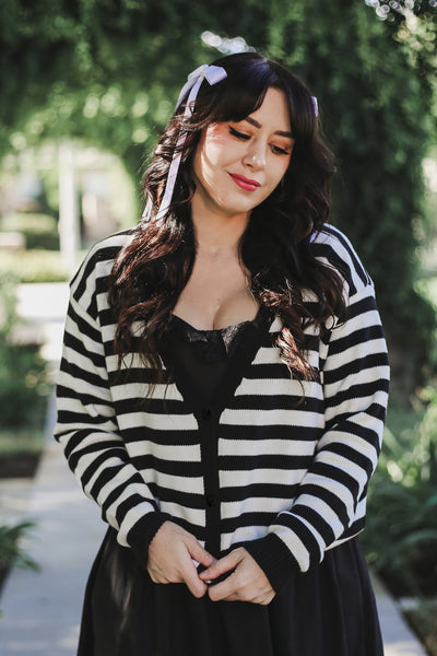 Adult Pugsley Stripe Unisex Cardigan