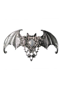 Hair Barrette Gothic Swirl Bat