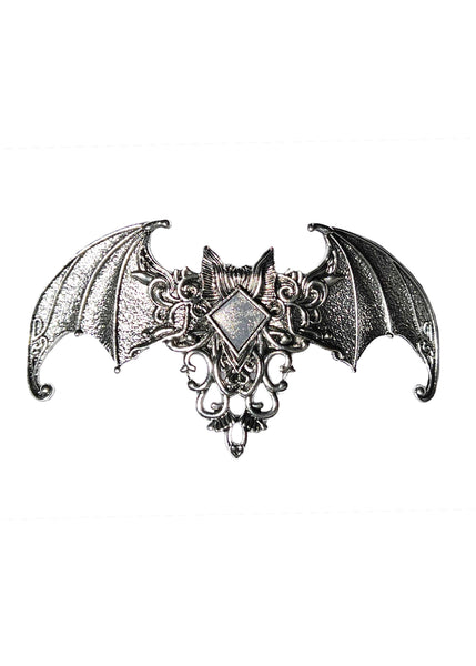 Hair Barrette Gothic Swirl Bat