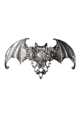 Hair Barrette Gothic Swirl Bat