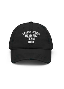 Transylvania Olympics Distressed Dad Hat in Black