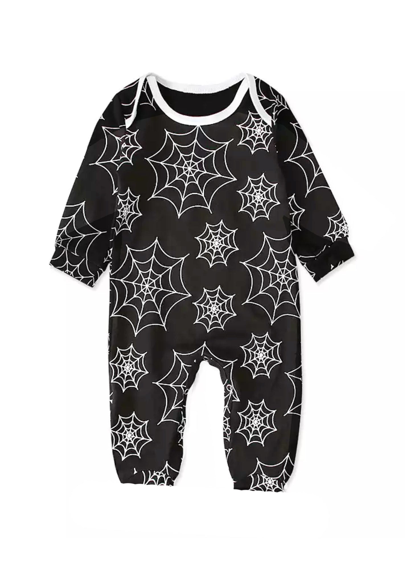 Baby Spiderweb Black Long Bodysuit Onesie