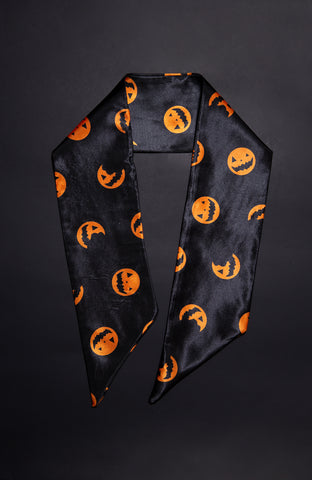 Headwrap Scarf / Neckerchief in Sam Lollipop Print in Satin
