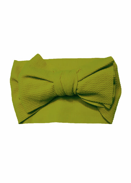 Baby/Toddler Bow Headband in Creature Green