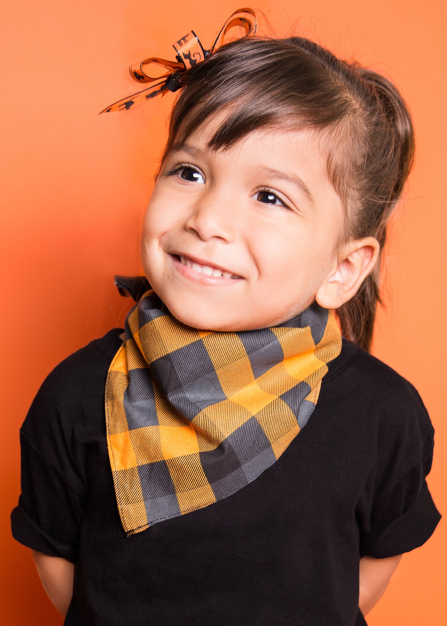FINAL SALE - Bandana in Orange Buffalo Check