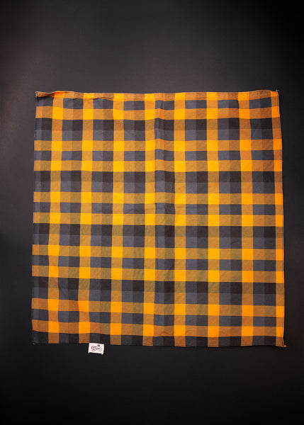 FINAL SALE - Bandana in Orange Buffalo Check