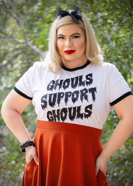 Ghouls Support Ghouls Unisex Ringer T-Shirt