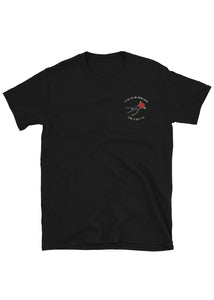 Modern Woman Embroidered Unisex Black T-Shirt