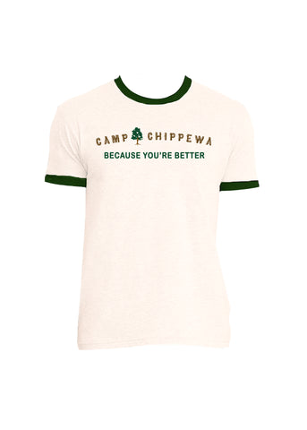 Camp Chippewa Banner Unisex Ringer T-Shirt