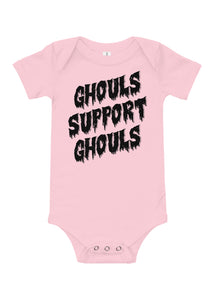Baby Ghouls Support Ghouls Bodysuit in Pink