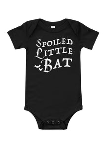 Baby Spoiled Little Bat Bodysuit in Black