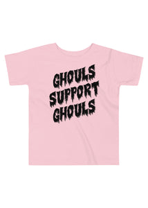 Toddler Ghouls Support Ghouls T-Shirt in Pink