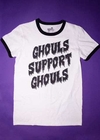 Ghouls Support Ghouls Unisex Ringer T-Shirt